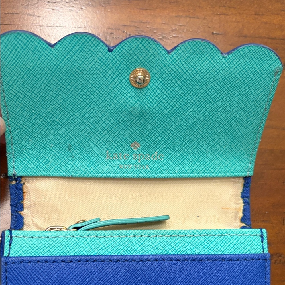 Kate Spade Royal Blue Scalloped Wallet - Picture 4 of 8